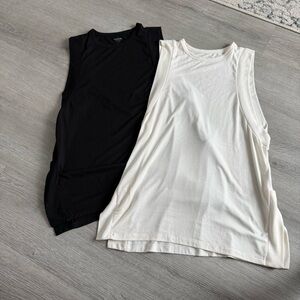 Classic Black and White Muscle Tees for Women